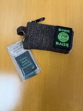 Dime Bags 5 inch padded “Earth” Brown Clutch Zipper Brand Card Unisex Adults